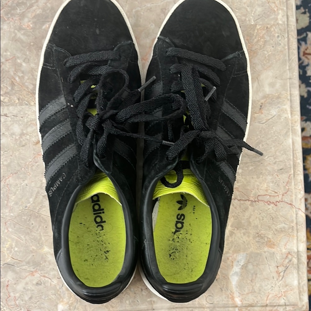 Adidas Black Sneakers with Neon Accents